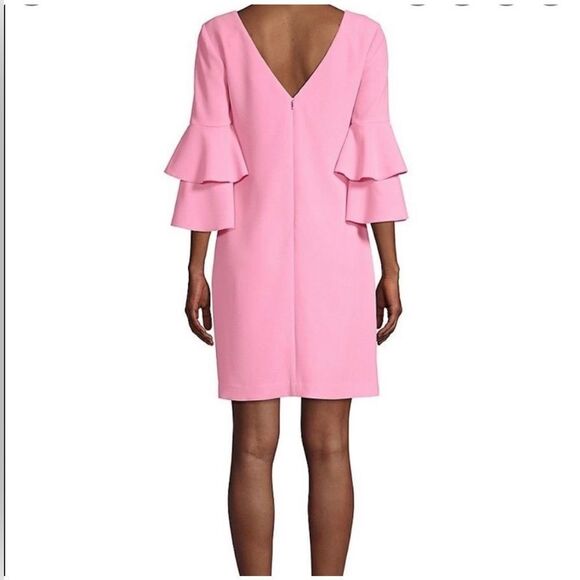 Trina Turk Leona Tiered Ruffle Sleeve Shift Dress - Picture 2 of 9